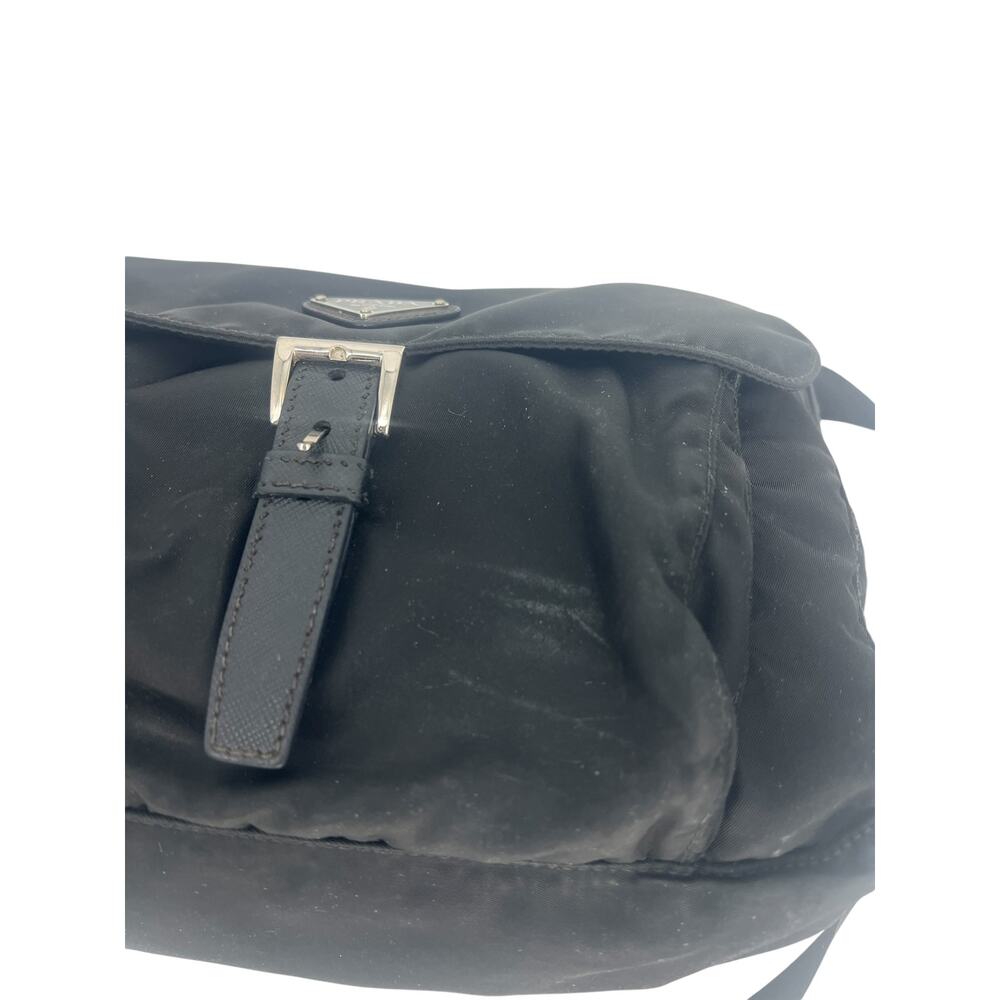 Prada Black Nylon Logo Plaque Messenger Crossbody Bag - Picture 7 of 16
